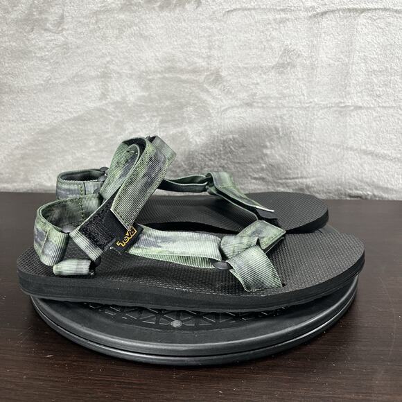 Teva Mens Size US 9 Original Universal Tie-Dye Sorbet Dark Olive Strap Sandals - Picture 1 of 10